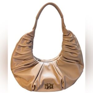 Badgley Mischka handbag tan faux leather